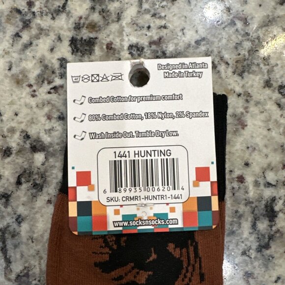 Socks n' Socks Hunting Socks Novelty Crew Hunter Gift Men's Crew - Picture 4 of 4